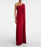 Givenchy Asymmetric caped maxi dress