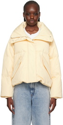 MM6 Maison Margiela Beige Oversize Down Jacket