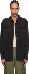 Levi's Black Relaxed Fit Western Denim Overshirt