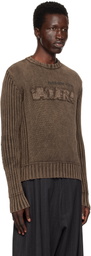 VAQUERA Brown Rib-Knit Sweater