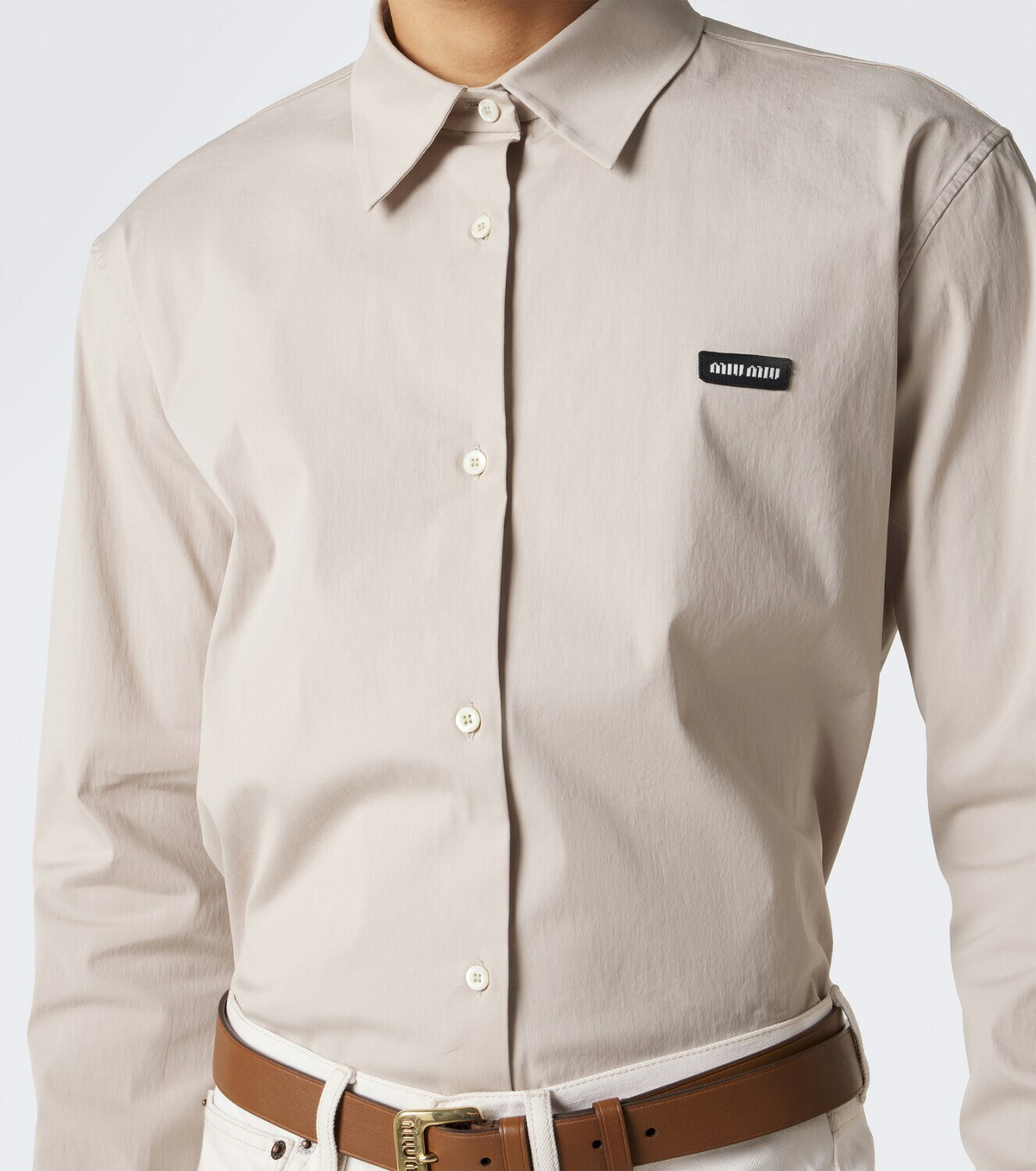 Miu Miu Cotton-blend poplin shirt