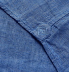 Dunhill - Slim-Fit Button-Down Collar Linen Shirt - Blue
