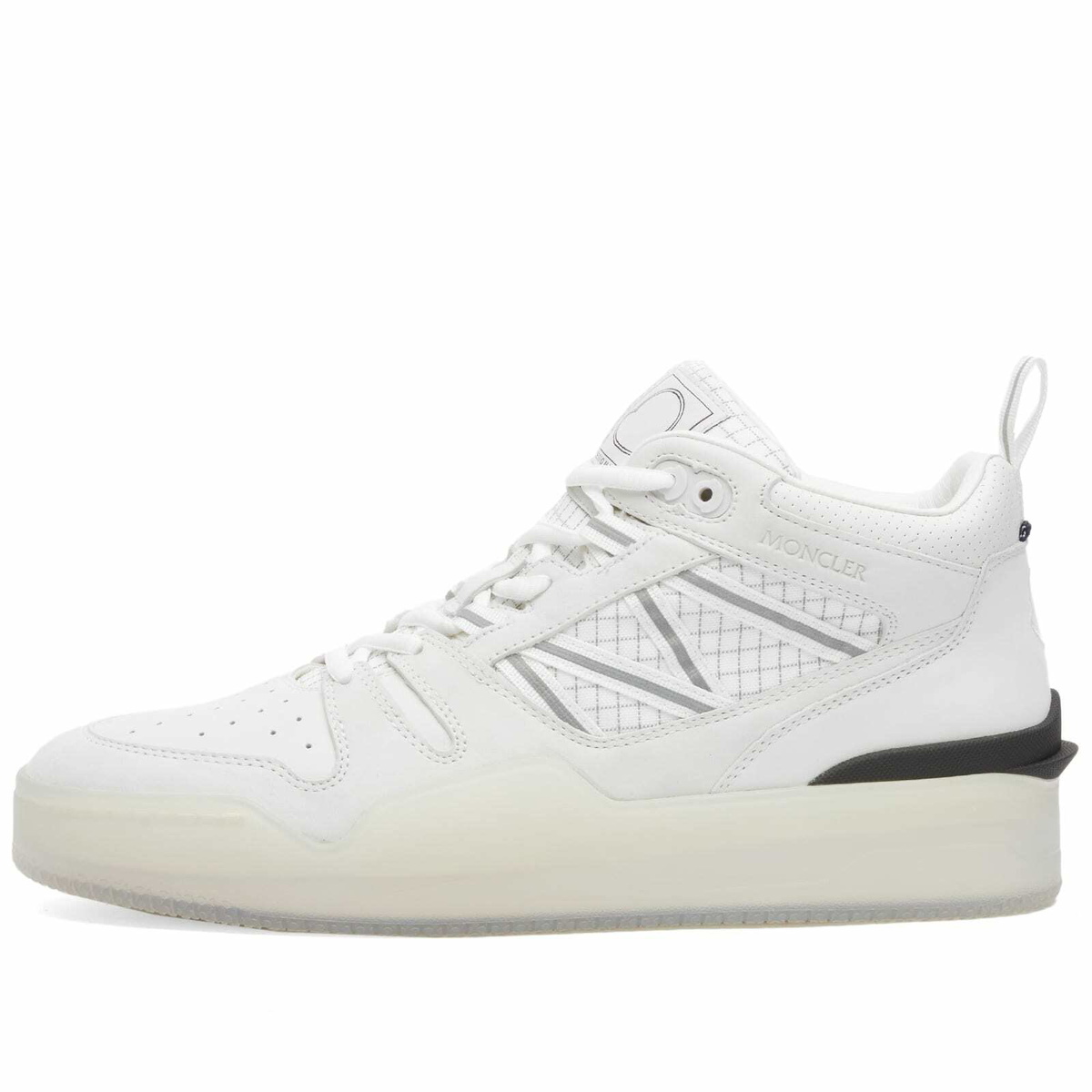 Moncler Men's Pivot Mid Top Sneakers in White Moncler