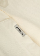 Represent Owners Printed Hooded Zip-through Cotton Sweatshirt White