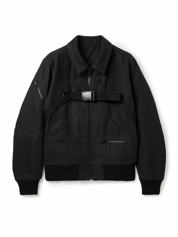 Photo: Rick Owens - Belted Linen and Wool-Blend Bomber Jacket - Black