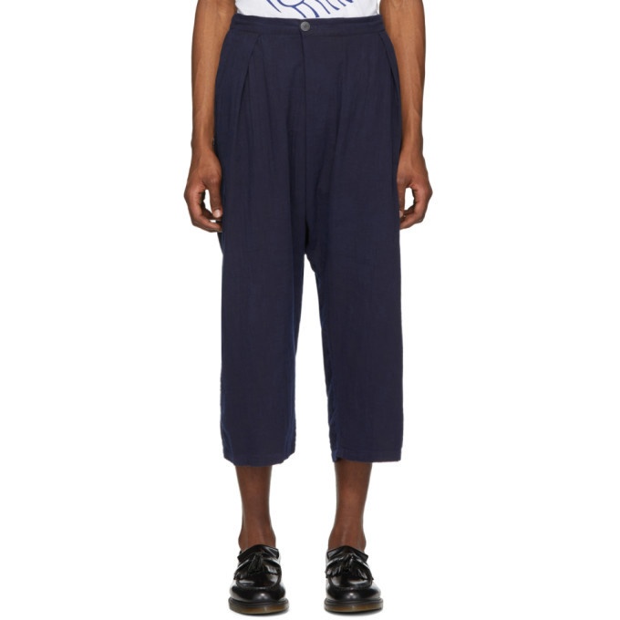 Photo: Blue Blue Japan Navy Double Gauze Hand-Dyed Trousers