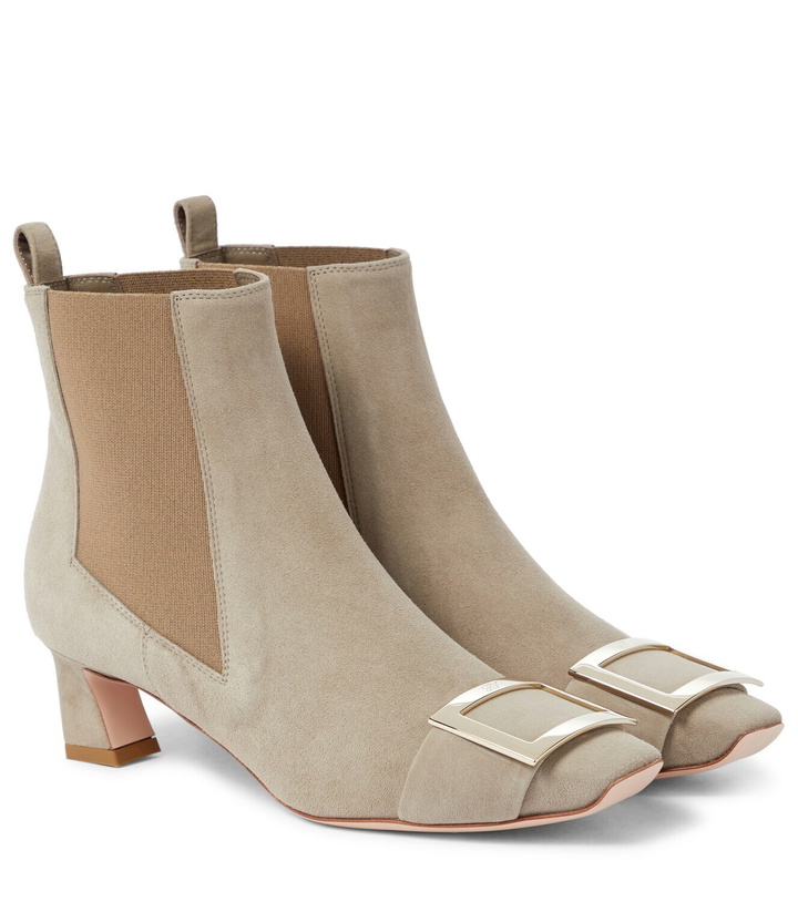 Photo: Roger Vivier Chelsea Trompette suede ankle boots