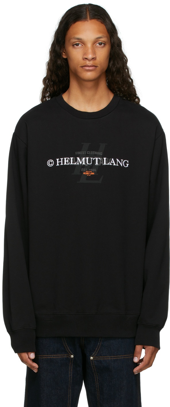 Helmut Lang Black Layer Logo Sweatshirt Helmut Lang