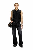 Diesel Sleeveless technical Jogg Jeans vest - T-Shirts - Unisex - Black