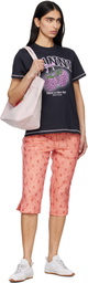 GANNI Pink Shibori Organza Capri Trousers