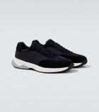 Kiton Suede-trimmed sneakers