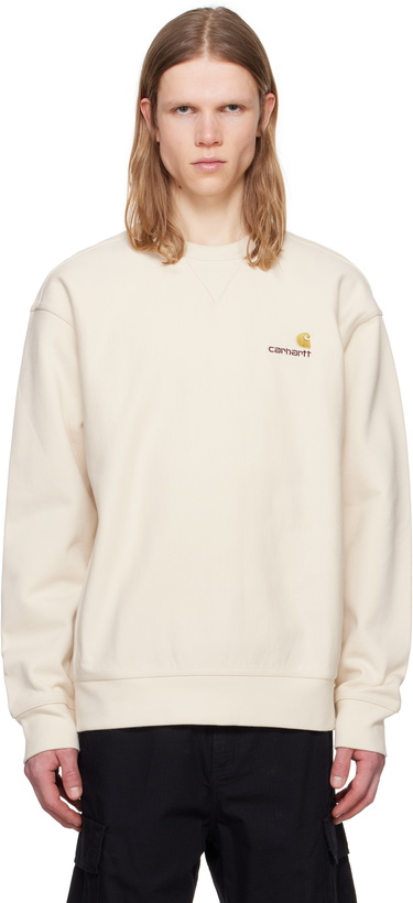 Photo: Carhartt Work In Progress Off-White American Script Sweatshirt