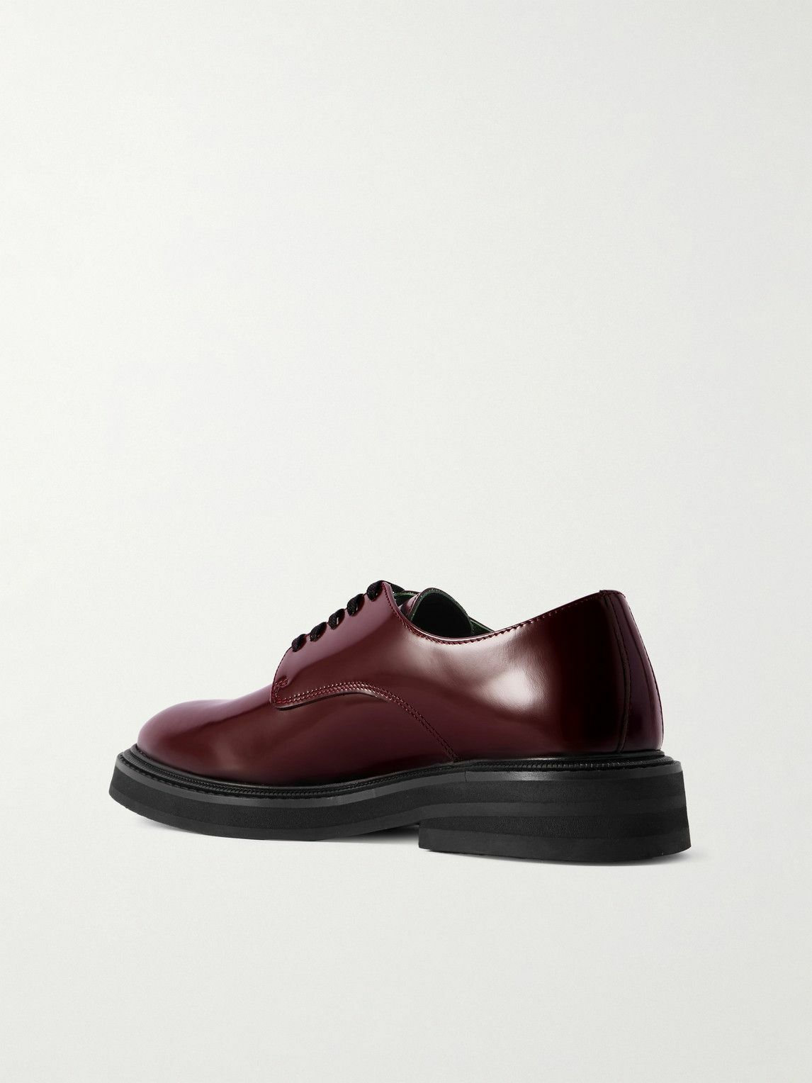 VINNY's - Officer Polished-Leather Derby Shoes - Burgundy
