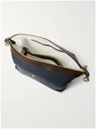 MISMO - Leather-Trimmed Cotton-Canvas Wash Bag
