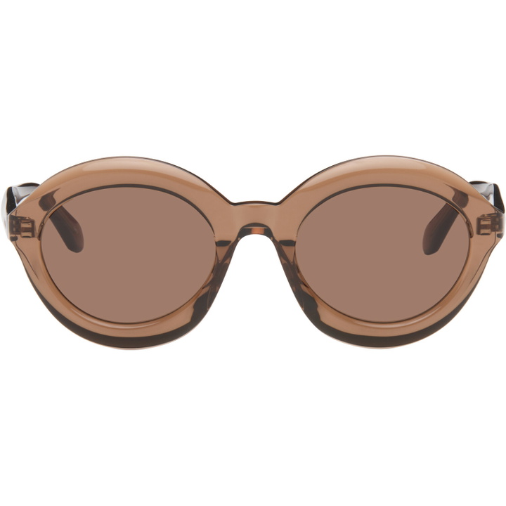 Photo: ALAÏA Brown Round Sunglasses
