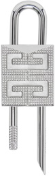 Givenchy Silver Small 4G Padlock Keychain