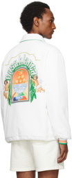 Casablanca White Printed Jacket