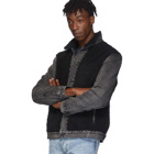 Levis Black Sherpa Panel Trucker Jacket