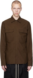 Rick Owens Brown Work Shirt