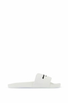 ALEXANDER WANG slides with branded strap White