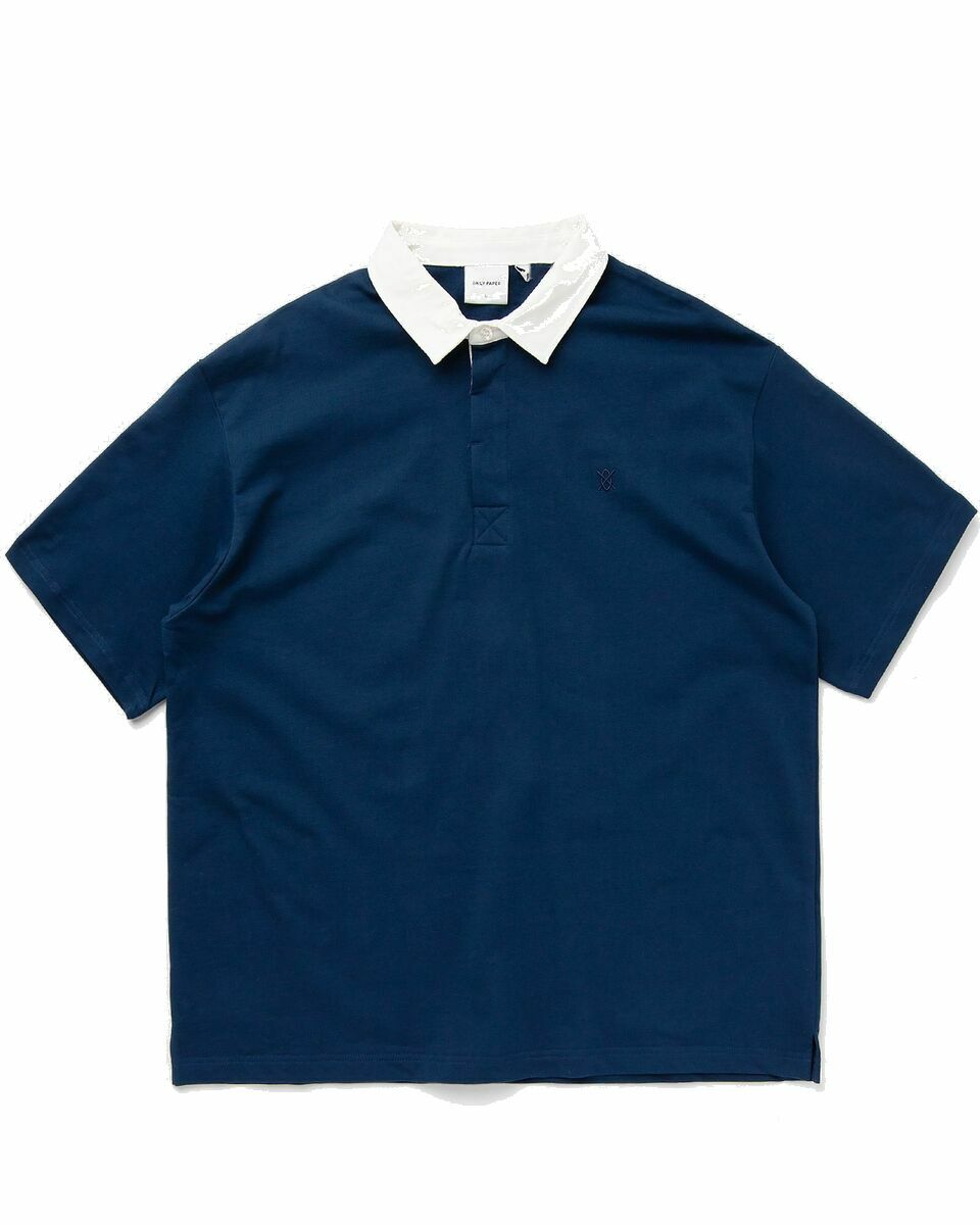 Photo: Daily Paper Shield Ss Polo T Shirt Blue - Mens - Polos