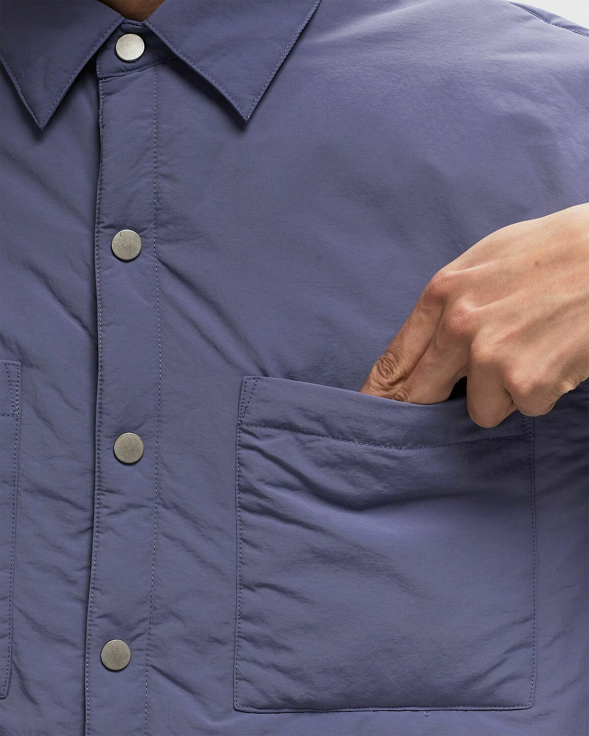 Edwin Sphere Padded Overshirt Ls Purple Overshirts/Windbreaker