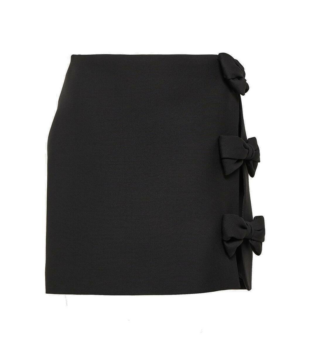 スカート 'Solid Crepe Couture' Valentino skirt Black Valentino Garavani Crepe Couture Midi Skirt with Logo
