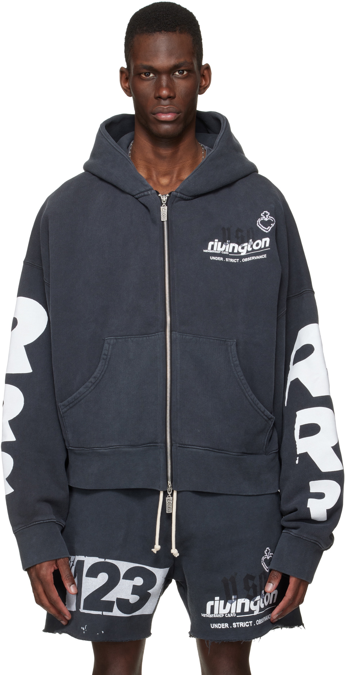Rivington Roi Rebis Black Membership USO Zip Hoodie