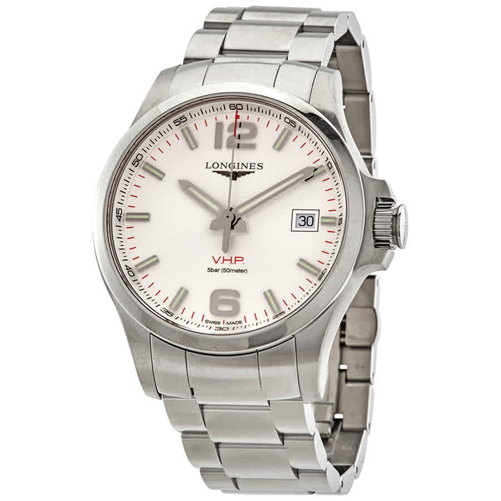 Photo: Longines Conquest V.H.P. Quartz Silver Dial Mens Watch L3.726.4.76.6
