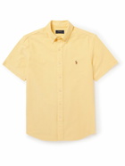 Polo Ralph Lauren - Button-Down Collar Logo-Embroidered Cotton Oxford Shirt - Yellow