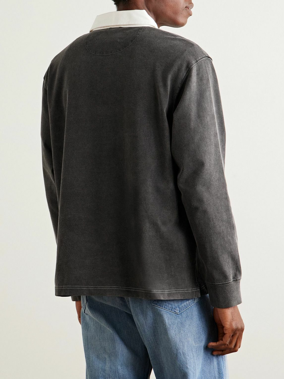 Corridor - Rugby Cotton-Jersey Polo Shirt - Black