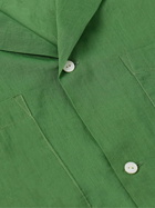 BODE - Camp-Collar Cotton-Voile Shirt - Green