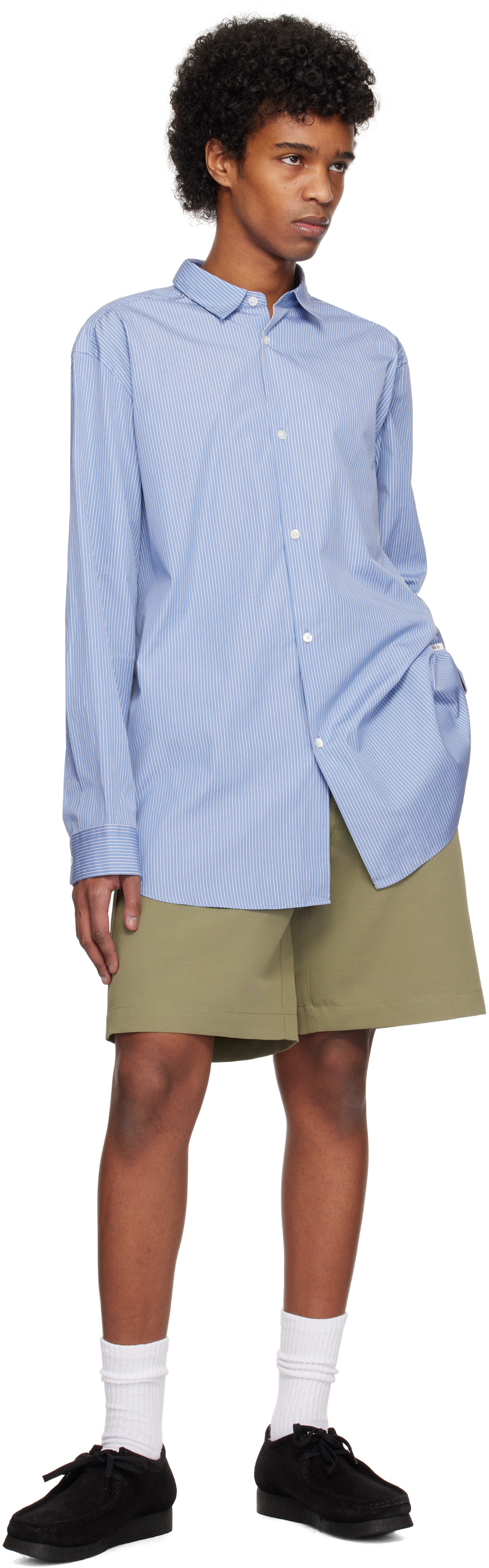 Róhe Blue Relaxed Long Sleeve Shirt