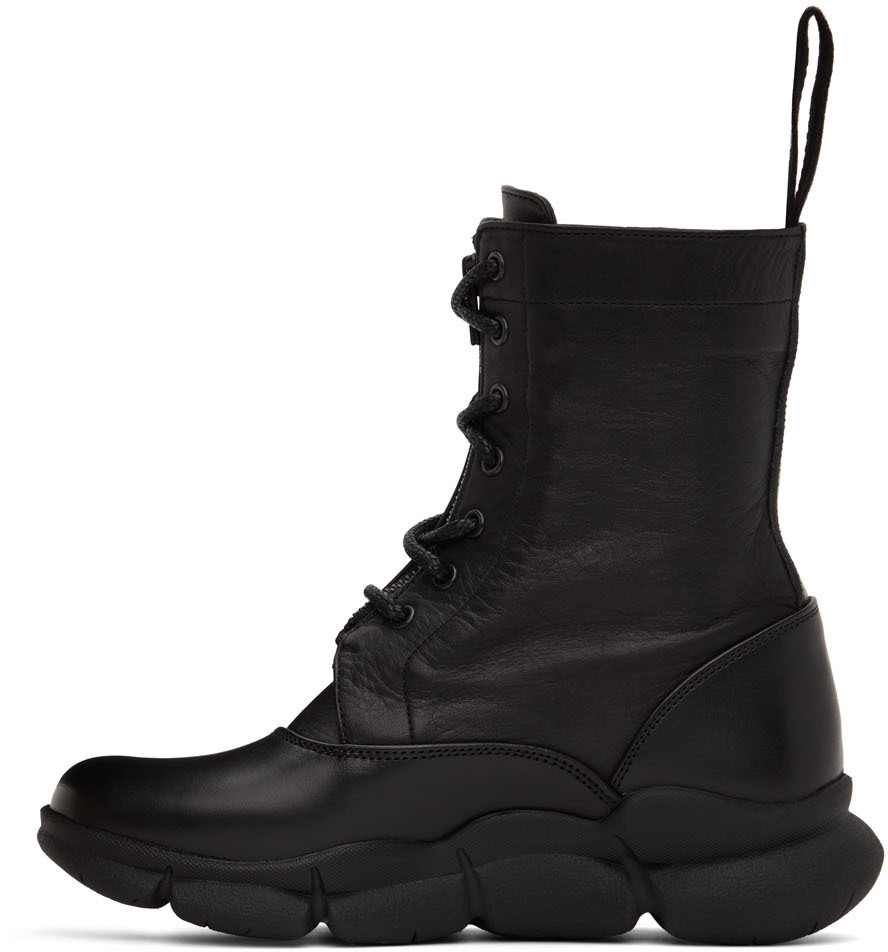 Y's Black Nume Ankle Boots