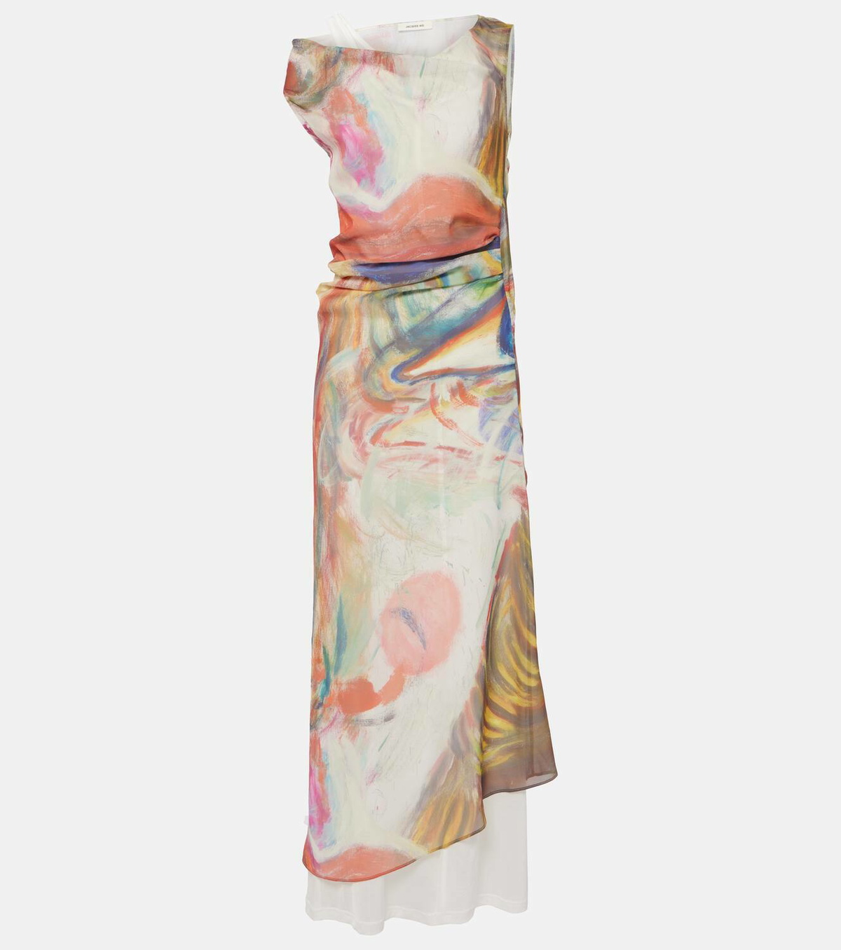 Jacques Wei Printed satin maxi dress Jacques Wei