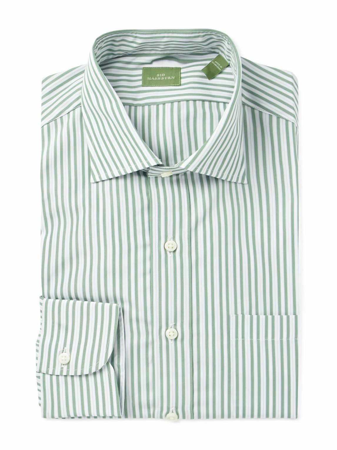 Sid Mashburn - Striped Cotton-Poplin Shirt - Green