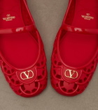 Valentino Garavani Ondette VLogo scalloped Mary Jane flats