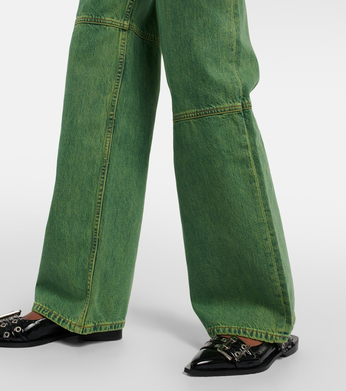 Ganni - Mid-rise wide-leg jeans GANNI