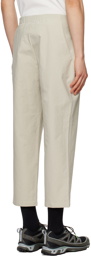 Goldwin Beige One-Tuck Trousers