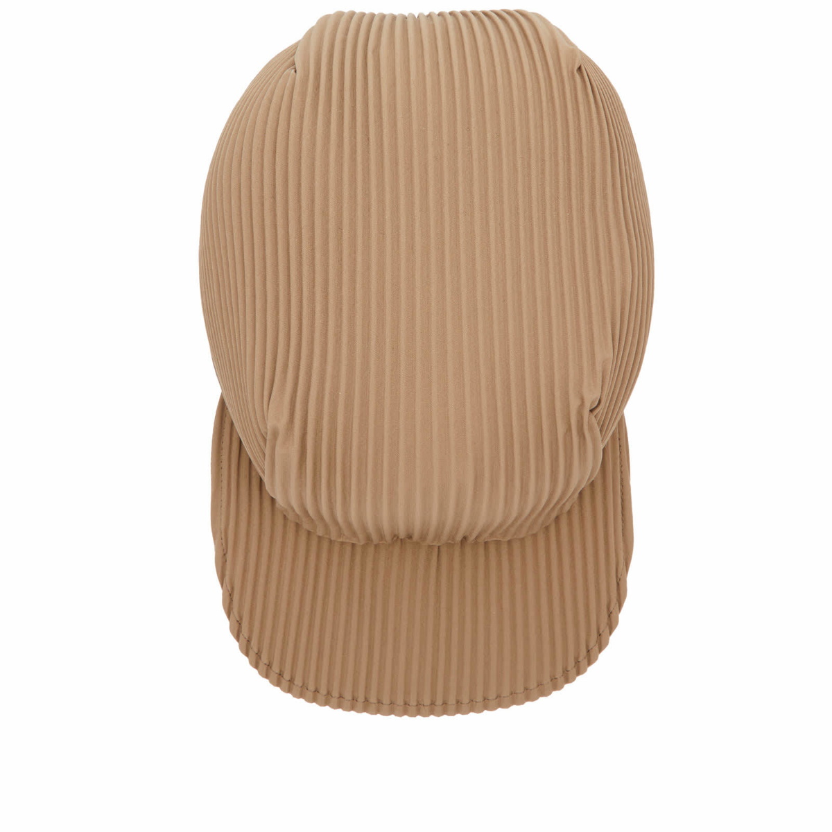 Homme Plissé Issey Miyake Men's Pleats Cap in Light Mocha Brown