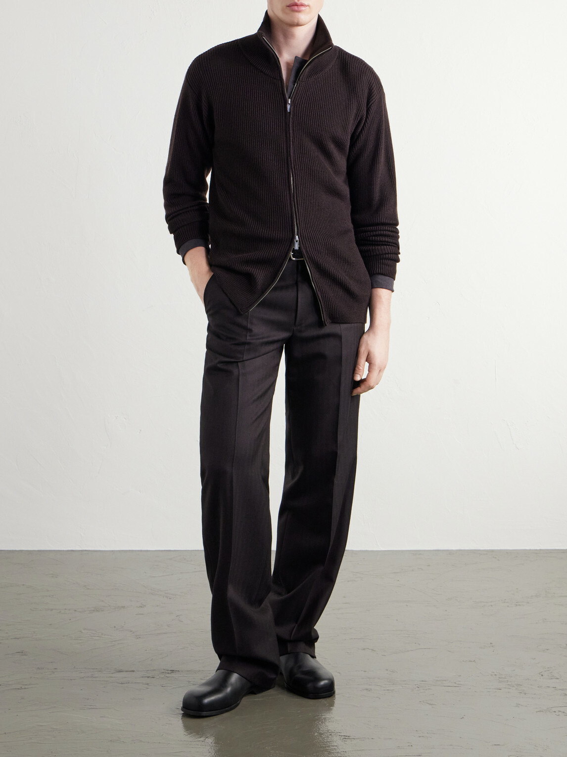 Barena - Ribbed Virgin Wool Sweater - Brown
