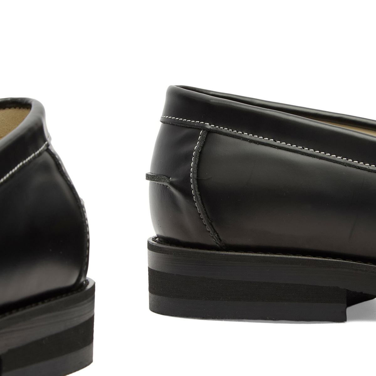 Duke + Dexter Men's Wilde Fall Of Giant Penny Loafer in Black/White