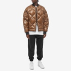 Cole Buxton Men's CB Quilted Bomber Jacket in Brown