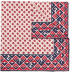 Gucci - Printed Silk-Twill Pocket Square - Men - Red