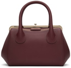 Chloé Burgundy Small Joyce Frame Top Handle Bag