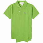 Comme des Garçons SHIRT Men's x Lacoste Asymmetric Polo Shirt in Green