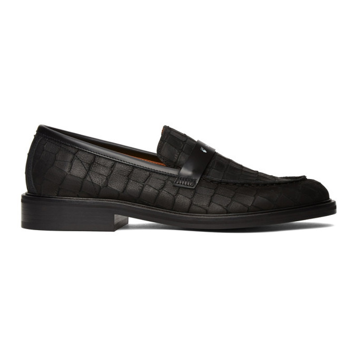 Photo: Off-White Black Croc Loafers