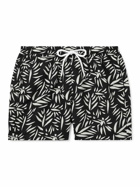 Frescobol Carioca - Straight-Leg Short-Length Printed Recycled Swim Shorts - Black