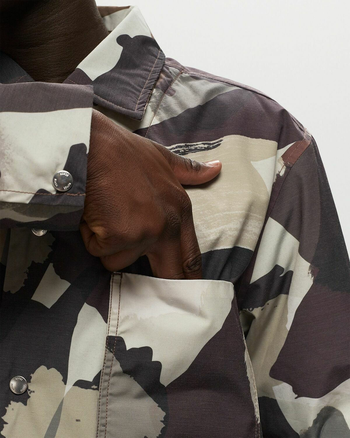 Norse Projects Pelle Camo Nylon Insulated Jacket Black/Brown Overshirts/Windbreaker