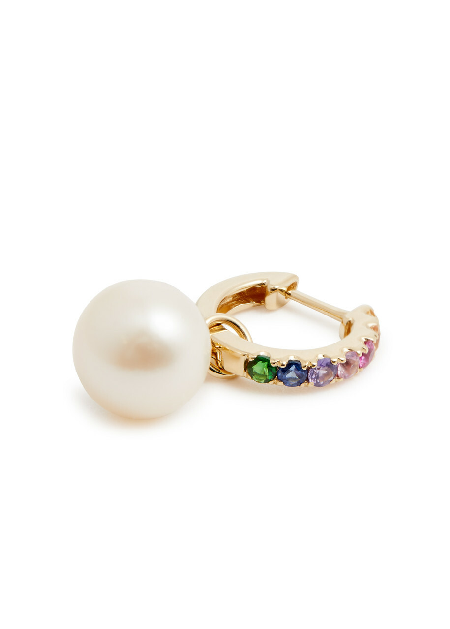Roxanne First Rainbow 14kt Gold Single Hoop Earring - Multicoloured 1 - One Size